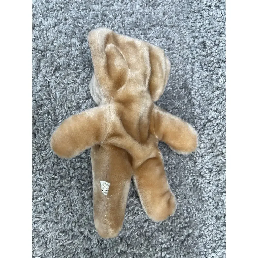 Vintage Teddy Bear Plush Baby Bottle Holder Light Brown Color Stuffed Toy